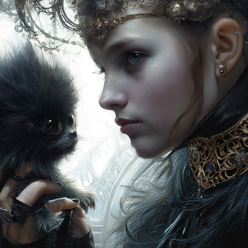 Crown of the Moonless Queen - dark fantasy art by The Synthetic Dream Foundation