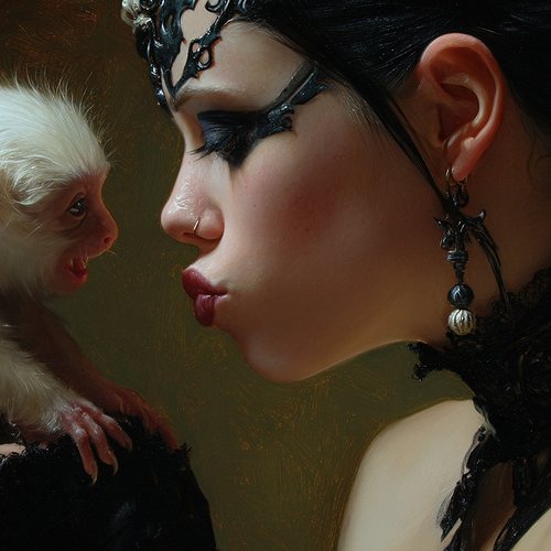Sorceress Beneath the Ashen Sky - dark fantasy art by The Synthetic Dream Foundation