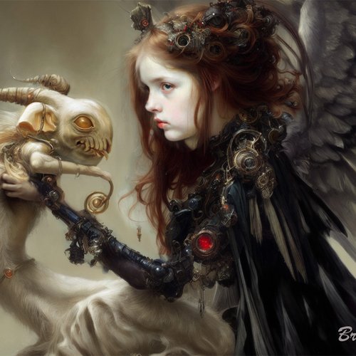 The Queen of Dust and Starlight - dark fantasy art by The Synthetic Dream Foundation