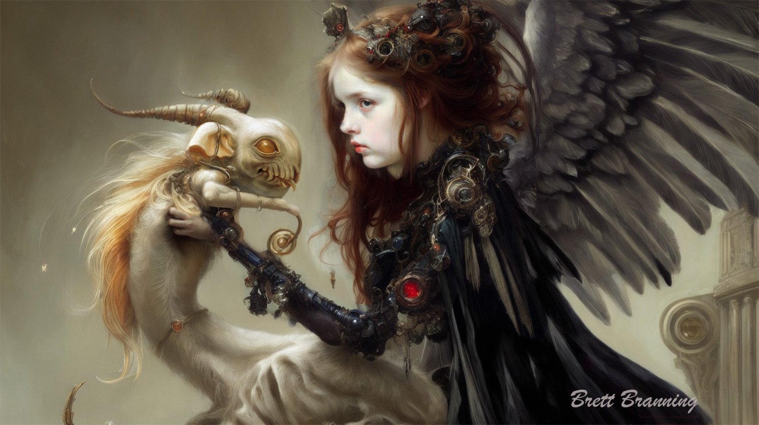 The Queen of Dust and Starlight - dark fantasy digital art by The Synthetic Dream Foundation