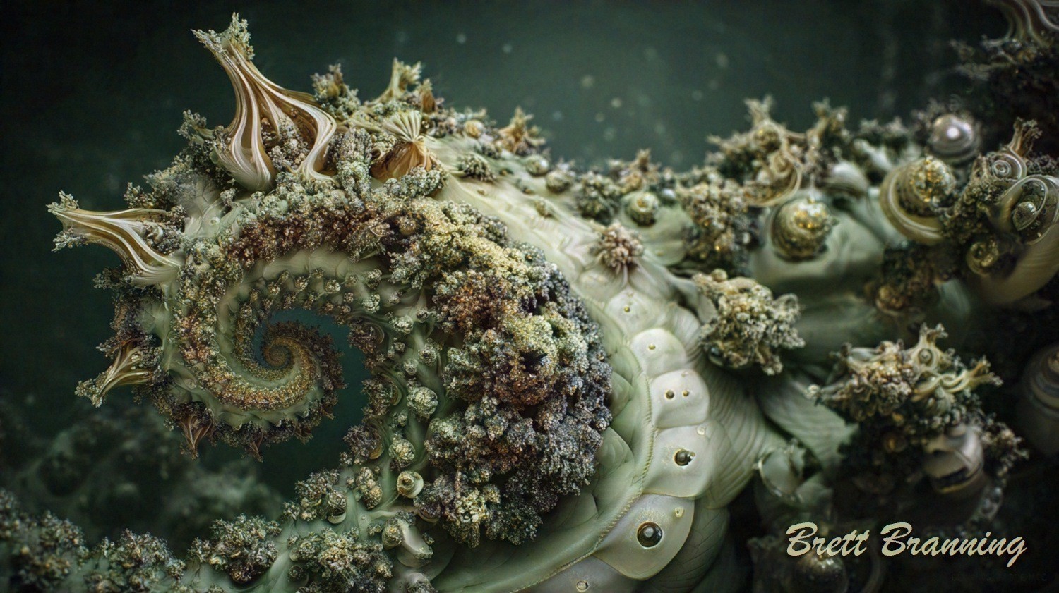 Crown of the First Queen - ornate generative fractal with filigree and jewel-like formations by The Synthetic Dream Foundation