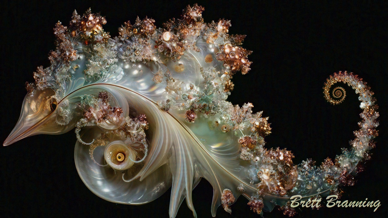 River of Forgotten Spells - flowing fractal landscape with organic curves and atmospheric depth by The Synthetic Dream Foundation