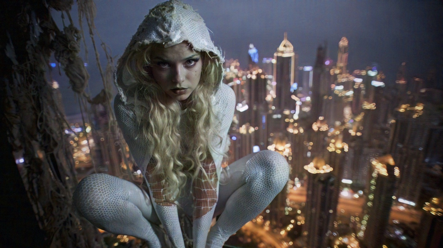 Spider-Gwen (Ghost-Spider) cosplay photography by The Synthetic Dream Foundation